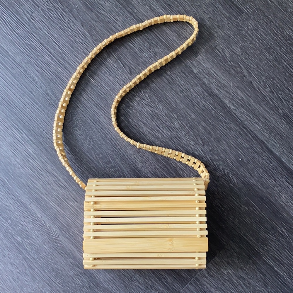 NWOT Wood Crossbody Bag